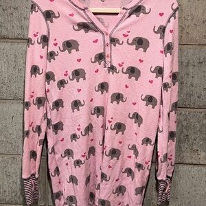 P.J. Salvage Pink and Gray Elephant Nightgown